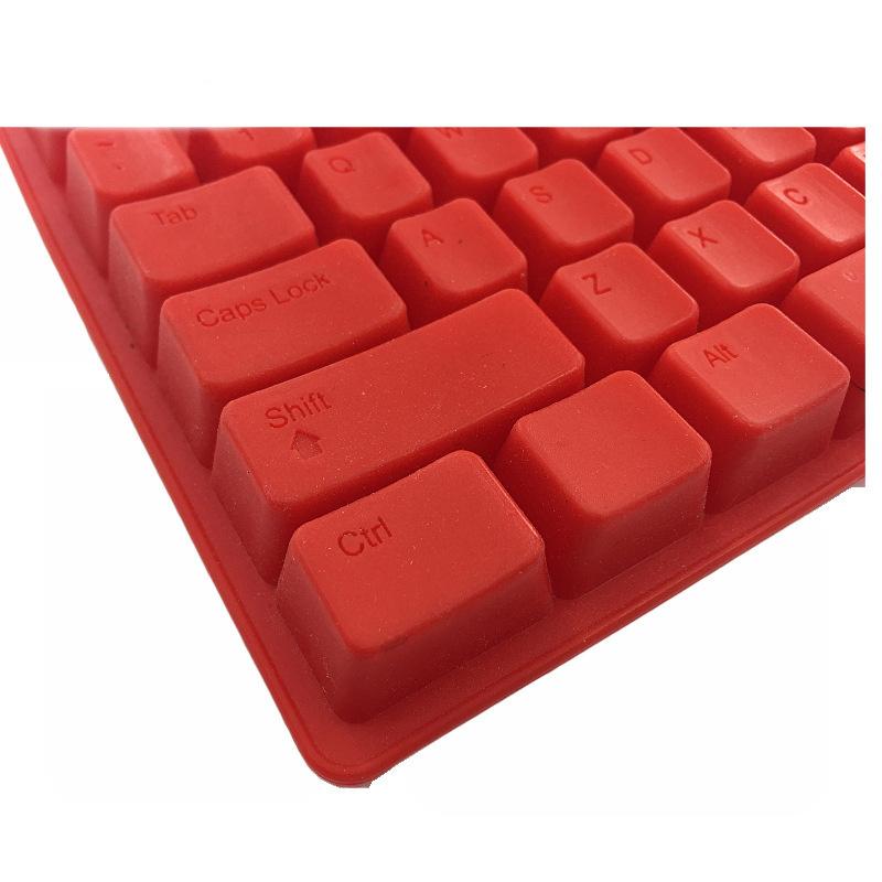 Mechanical Computer Keyboard Shape Silicone Mold Keycap Chocolate Candy Mould Ice Tray DIY Cake Decorating Tools