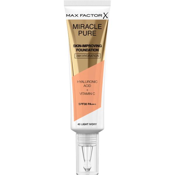 

Max Factor Miracle Pure Foundation 40 Light Ivory 30ml