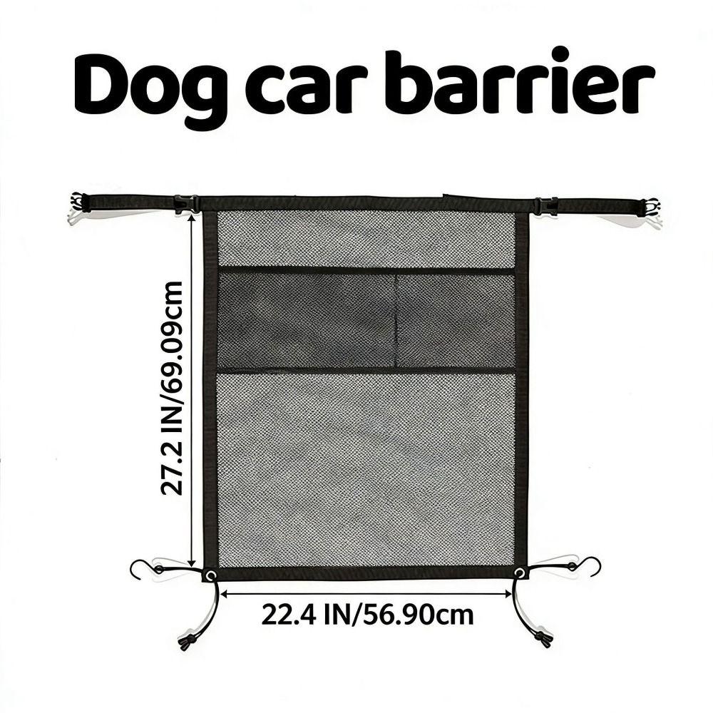Elastic Edge Car Pet Barrier Sturdy Durable Car Safety Mesh Car Seat Protective Net Pet Protection