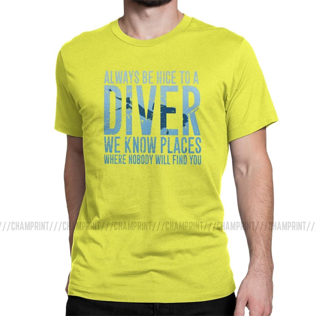 Be Nice To A Diver Scuba Diving T Shirts Men S Novelty T Shirts Scuba Diver