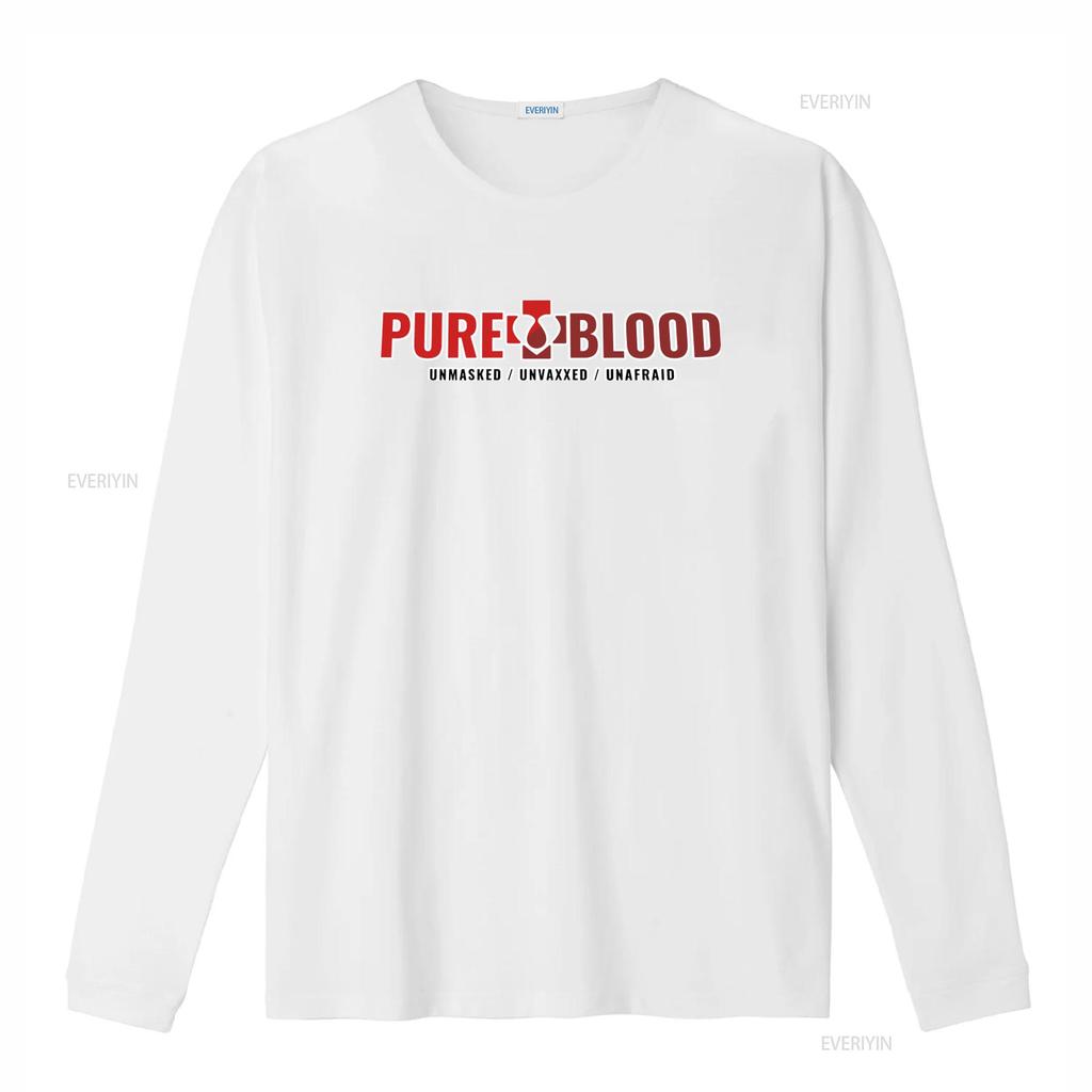 Pureblood Unmasked Unvaxxed Unafraid T Shirt Funny Anti Vaccine Statement vintage Washed Comfortable Versatile designer clothes