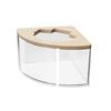 Hamster Triangle Shell Toilet Bath Sand Transparent Acrylic SpaceSaving Design Easy Clean One Flush Pet Supplies for Small Pets