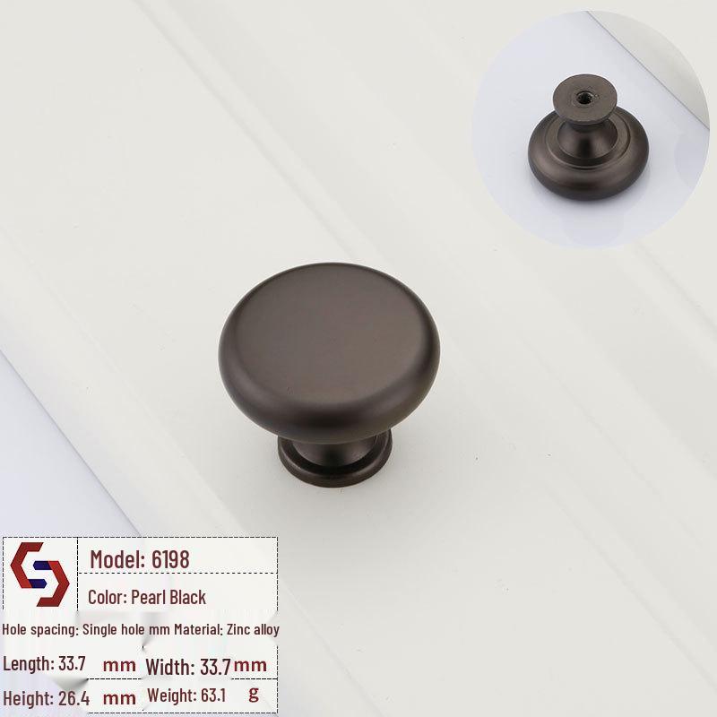 Modern Black Pearl Cabinet and Drawer Handle