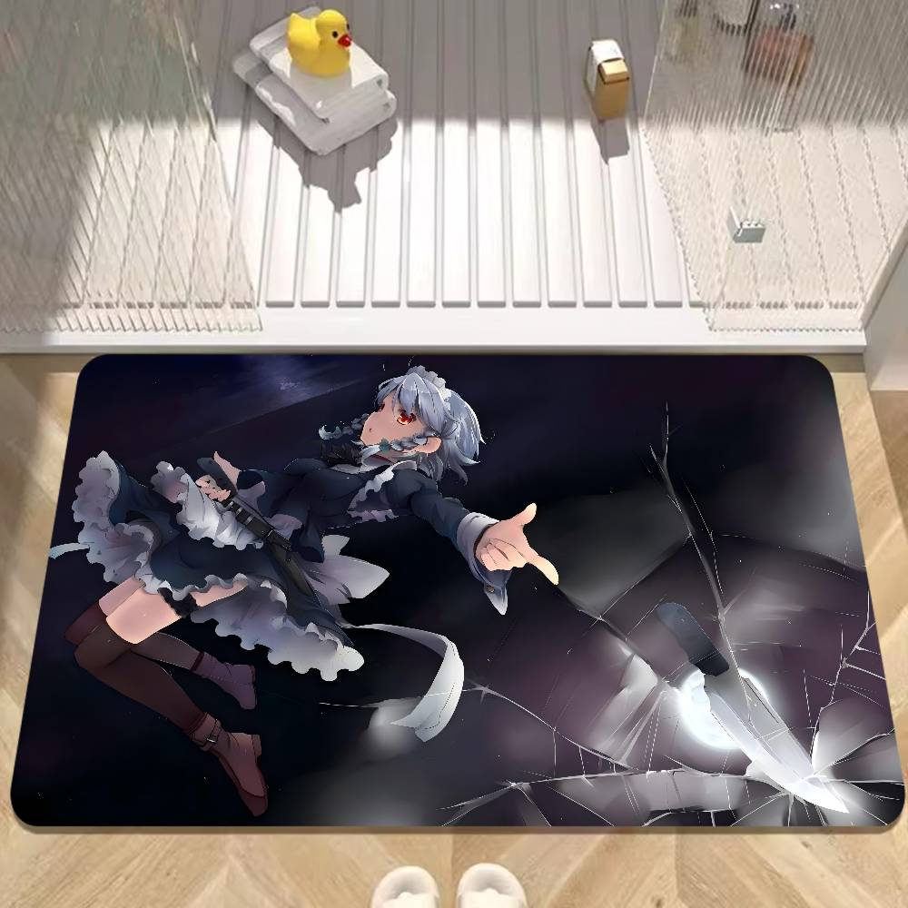 Sakuya Izayoi Cartoon Floor Mat Cheaper Anti-slip Modern Living Room Balcony Printed Bedside Mats