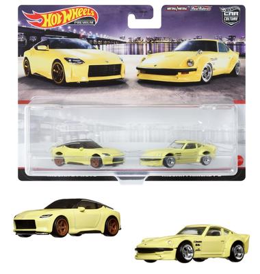 Hot Wheels Premium Pack 2 Nissan Z Fairlady ετών και HFF33 Yellow Mini Proto/Nissan [3 επάνω]