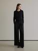 THEELO Wool Blended Two Tuck Wide Pants (Black)
