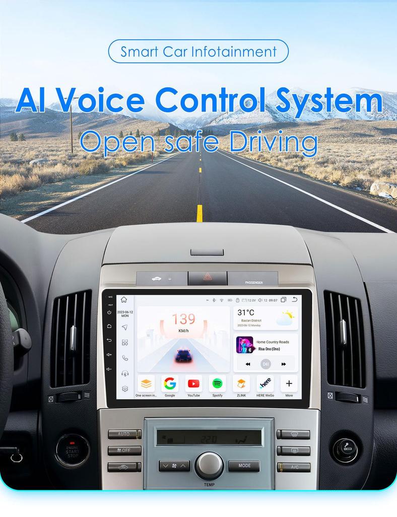 Android Large Screen Car Navigation & Reversing System for 04-09 Corolla Verso AR10