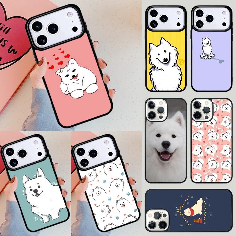 Samojeden Welpen Handyhülle Für iPhone 17 Air 14 15 13 12 Max Hülle Für Apple 16e 11 Pro Max Plus Coque
