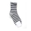 Korean Women's Mid-Calf Cotton Socks: Autumn/Winter Striped & Rolled Edge Sporty Design
