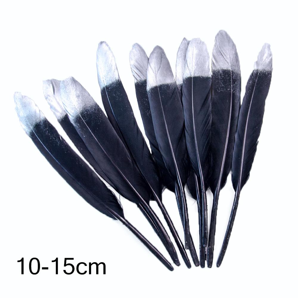 Black Gold Natural Goose Feathers For Needlework Dream Catcher Feather Crafts Jewelry Accessories Diy Decoration