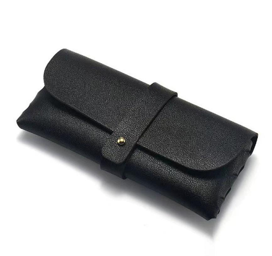 

Crush-Resistant Eyeglass Case Crush-Resistant Portable Eyewear Case Soft-Pack Eyeglass Case Portable For Handbag Office Daily чёрный