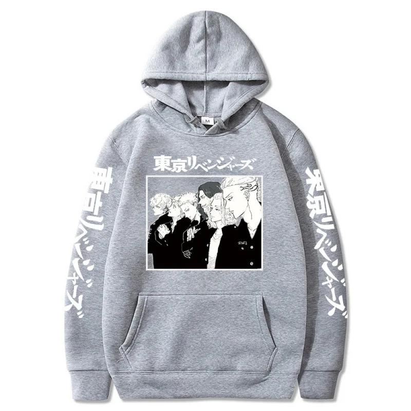 Anime Tokyo Revengers Mikey Printed Hooded Autumn Fleece Comfortable Hoodies Plus Size Sweatshirt Harajuku Streetwear