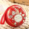 Creative Christmas Gift Box Coin Purse Cute Portable Iron Cash Boxs Xmas Gifts Case with Zipper Candy Storage(sent Randomly)