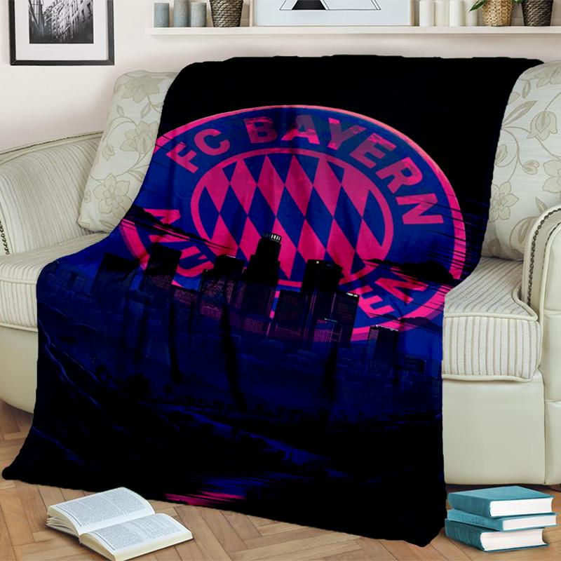 Munich FC Artwork Printed Throws Blanket Soft Flannel Blankets for Couch Bed Gifts for Men Women Picnic Blanket Christmas Gifts