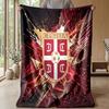 Serbia Printed Flannel Blanket Skin Friendly Warm Decorative Throw for Indoor Couch Bed Daily Use