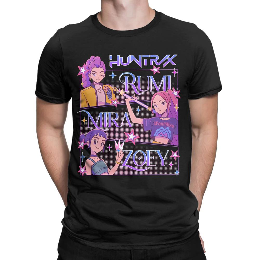 New Hot Sale Men Women Printed Kpop Demon Hunters Huntrix Girls Tees Cotton Fashion T Shirts Cotton T-shirts Clothing