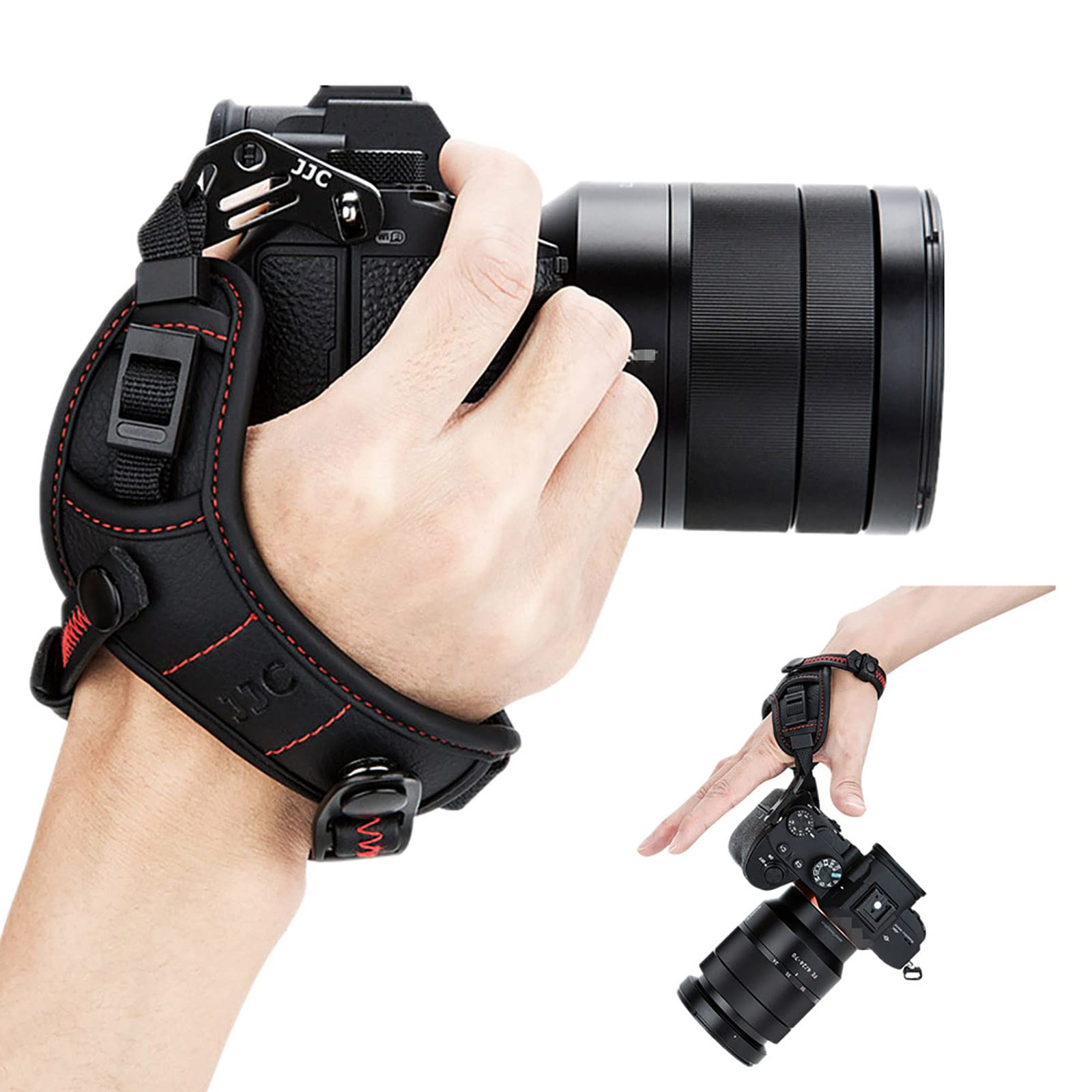 

JJC Hand Strap for Sony A7C A7C RX10 Red Strap/Wrist A9III, R, II, A6700, A7RV, A7IV, ZV-E10, ZV-E1, A7C, A7SIII, A7RIV, A7RIII, A7RII, A7R, A7III,