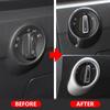 Car Head Light Lamp Switch Trim Sticker for Volkswagen VW T-roc Troc 2018 - 2025 Headlight Adjust Button Cover Accessories