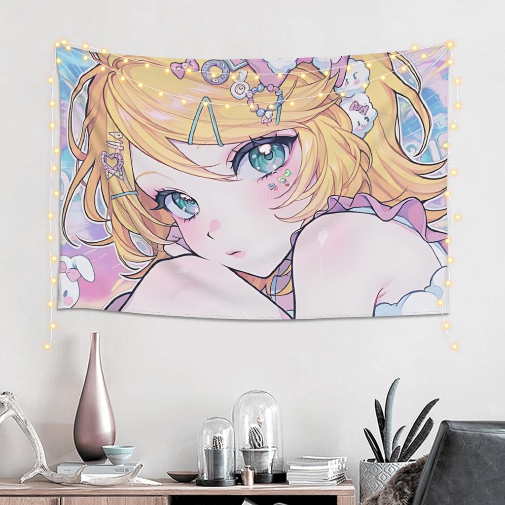 Colorful Anime Girl Tapestry Room decoration Home Decoration Tapestry Decor Accessories Cute Room Decor
