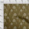 oneOone Cotton Flex Fabric Tree & Giraffe Block Printed Craft Fabric BTY 40 Inch