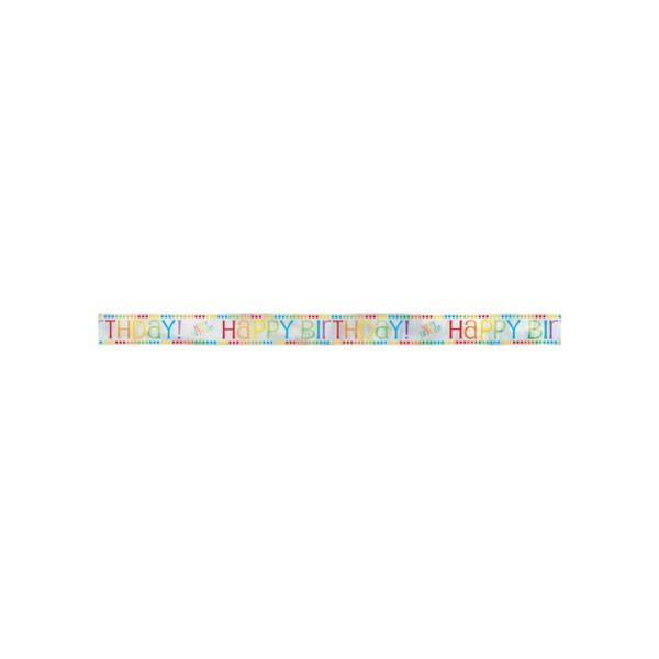 Unique Party Foil Rainbow Happy Birthday Banner