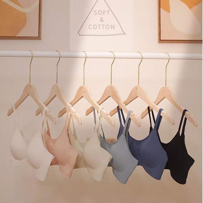 Jelly Strip Thread Comfortable Seamless Steel Rim Sports Underwear Sleeping Girl Bra