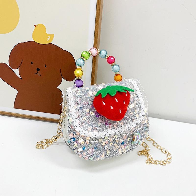 Children's Bag Fashion Trend Messenger Bag Girl Pearl Handbag Mini Cute Shoulder Messenger Bag