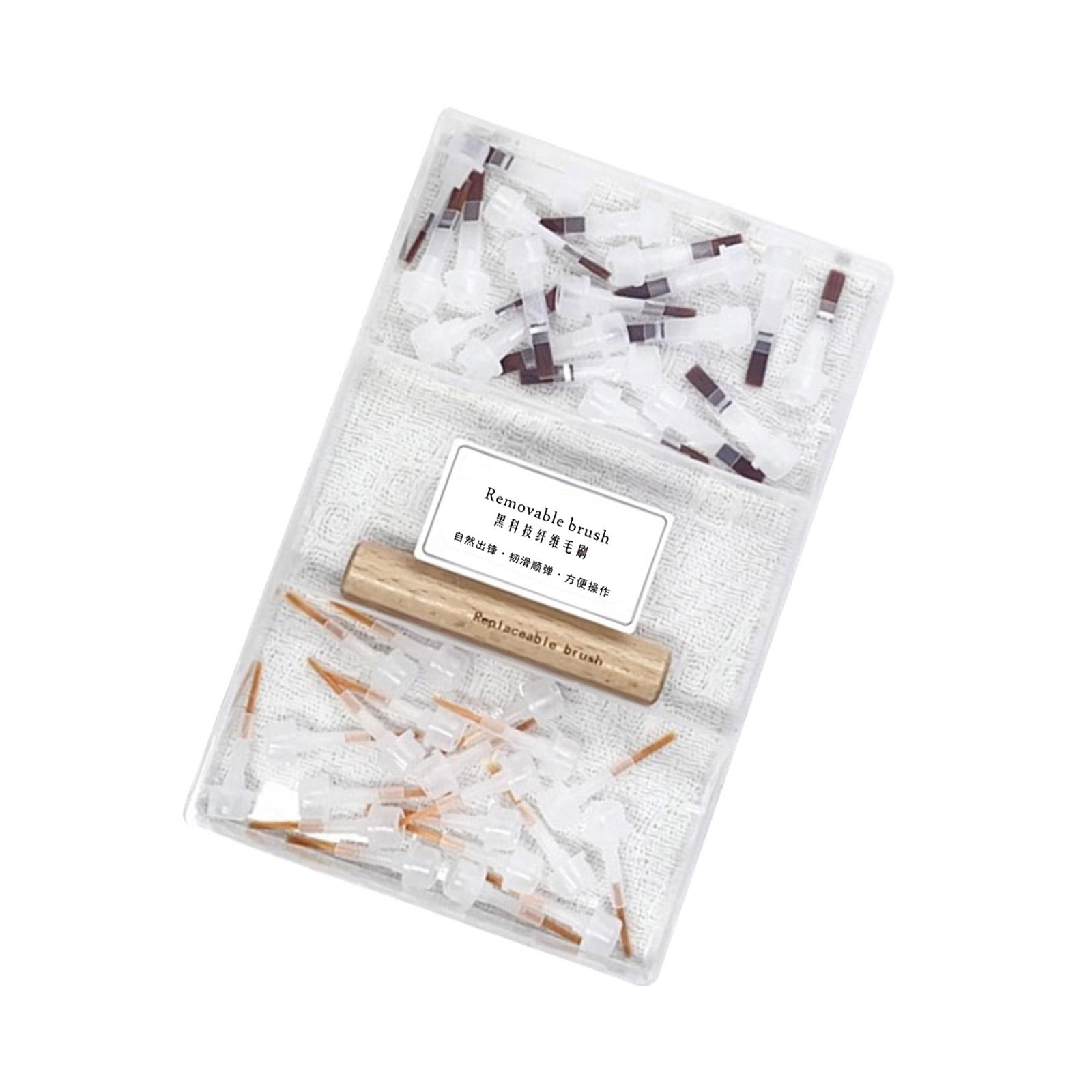 

Набор сменных насадок для кистей для ногтей 40/60 шт. для профессионального и домашнего маникюра с практичными щетинками, инструменты для дизайна ногтей прозрачный