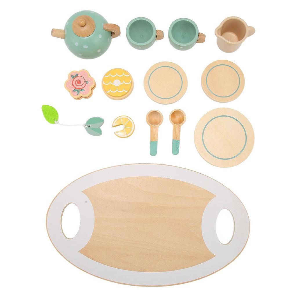Pretend Play Tea Party Set Interesting Smoother Edges Vivid Details Play Food Accessories for Toys Gifts