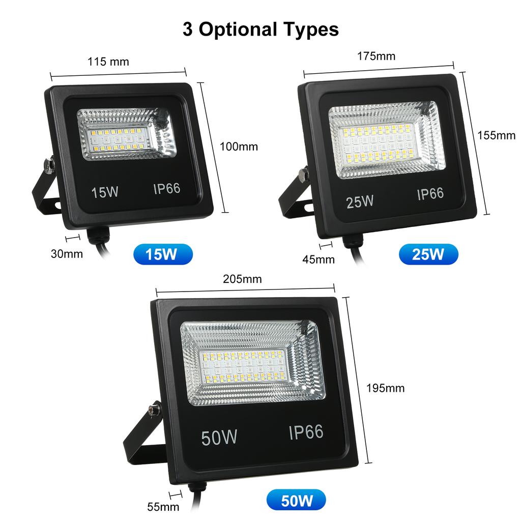 A C85-265V 50W 64LED RGBCW LED Flood Light Venkovní lampa IP66 Voděodolnost s ovladačem/