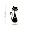 Vintage Atomic Cat Metal Wall Art Mid Century Modern Iron Starburst Decor Living Room Office Cafe Gift