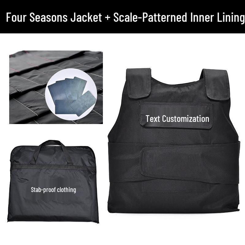 Stab-Proof Security Vest - Durable Protective Wear for Duty Guards