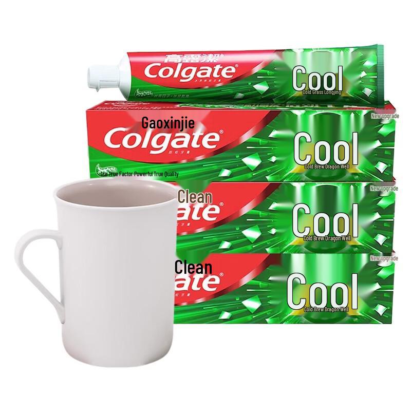 Зубная паста Colgate «Ледяной Лунцзин» 3 шт. с стаканчиком для полоскания рта