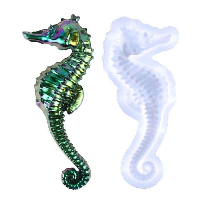 Seahorse Keychain Silicone Mold Keychain Charms Resin Mold Animal Epoxy Resin Casting Mold for DIY Crafts Car Home Decor