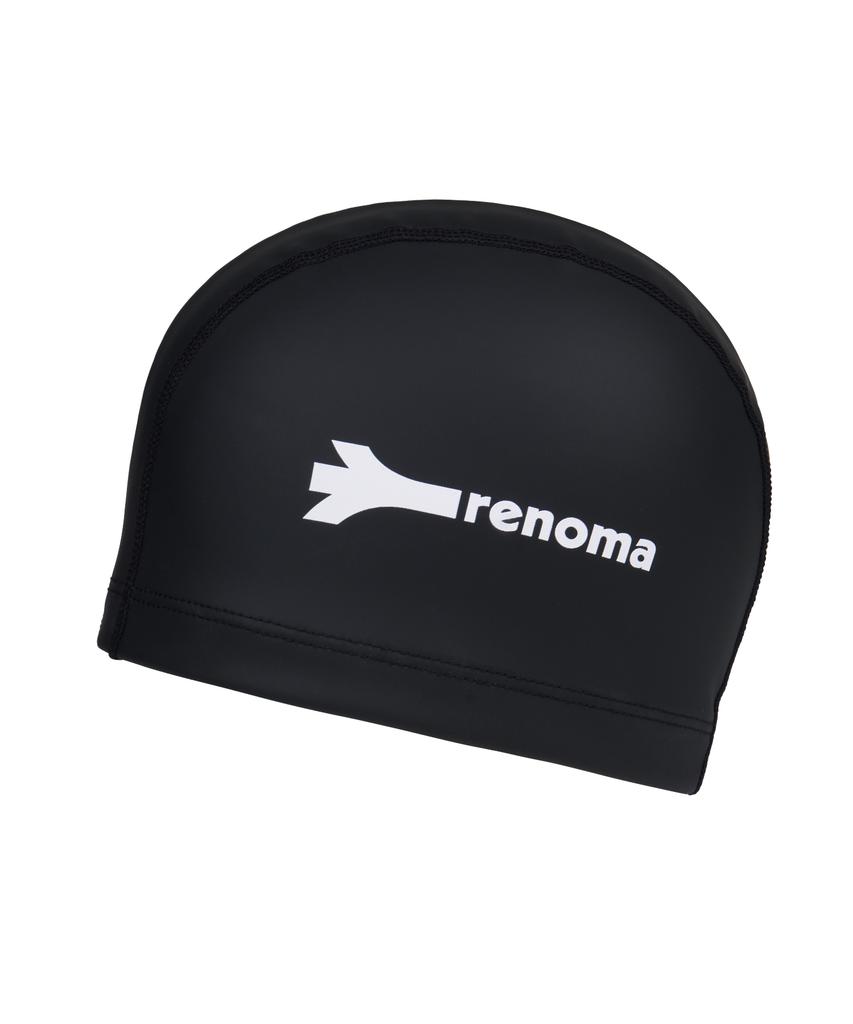 Lenomasuyeongbog Adult Simple Text Pu Swim Cap Black Ro-Rc2E702-Bk