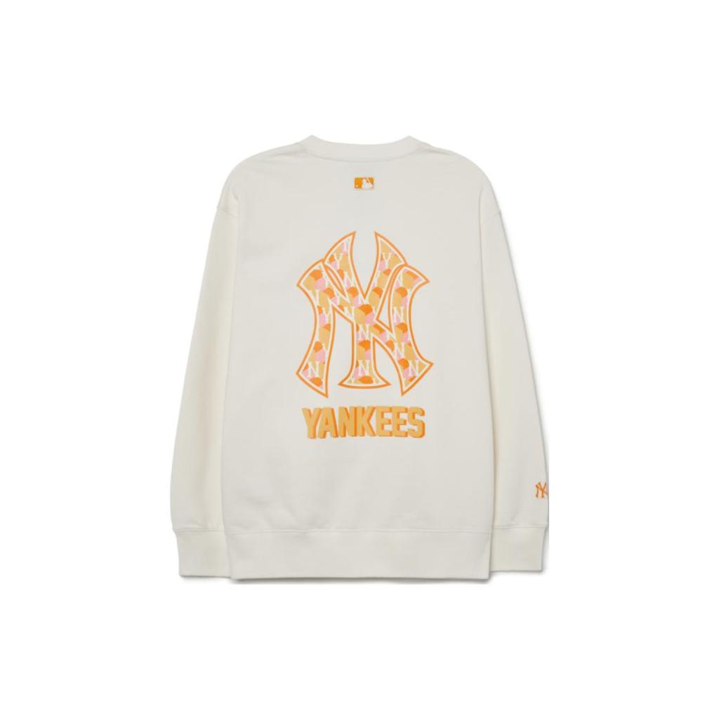 New MLB New York Yankees Sweatshirts Unisex Ecru 3AMTM0131-50CRS