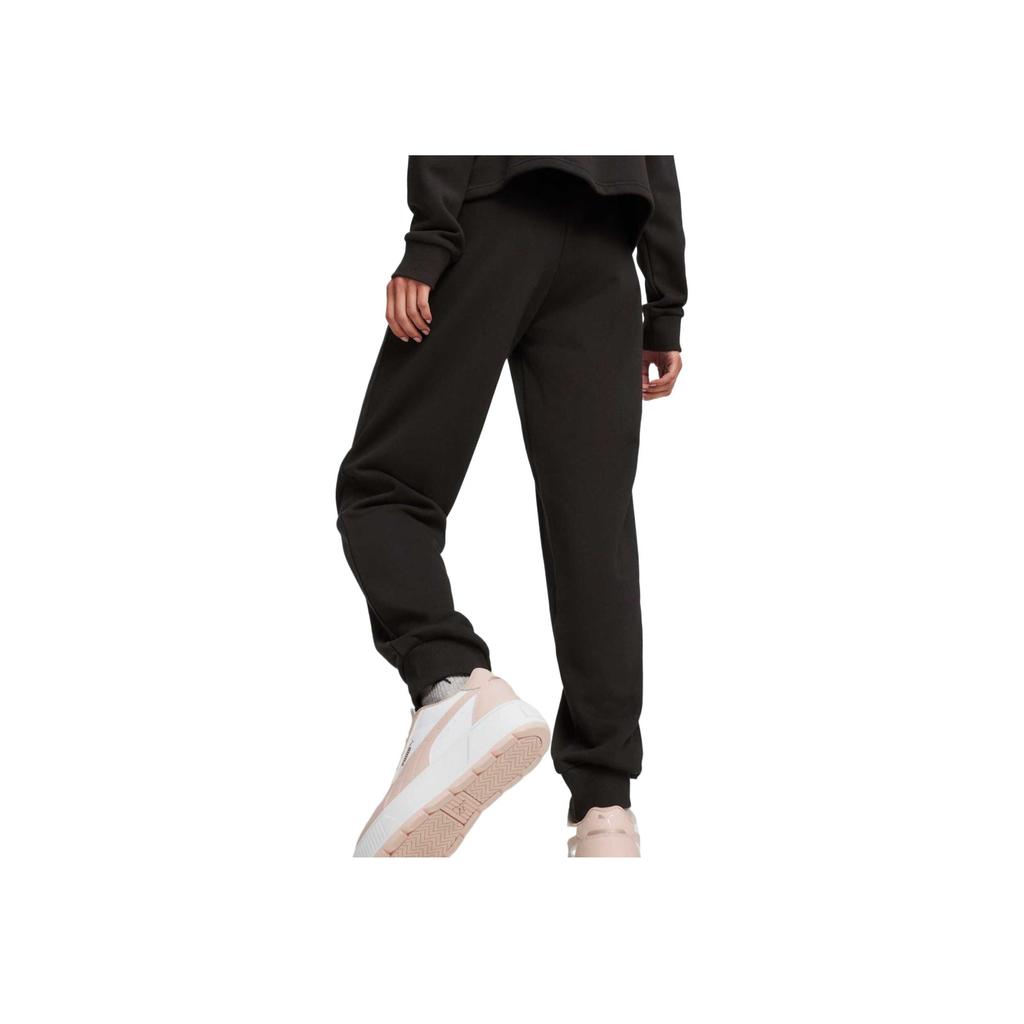 Puma Simple Logo Print Comfortable Breathable Cuffed Casual Pants Women bottoms Black 682273-01