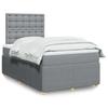 Vidaxl Cama Continental Com Colchão, Cinza Claro, 120X190 Cm Tecido