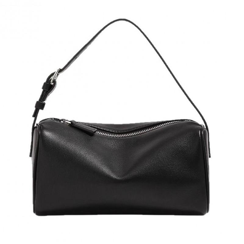 Pen Container Bag Diagonal Span Small Top Layer Cowhide Simple Design Portable Leather Women's Pillow Underarm