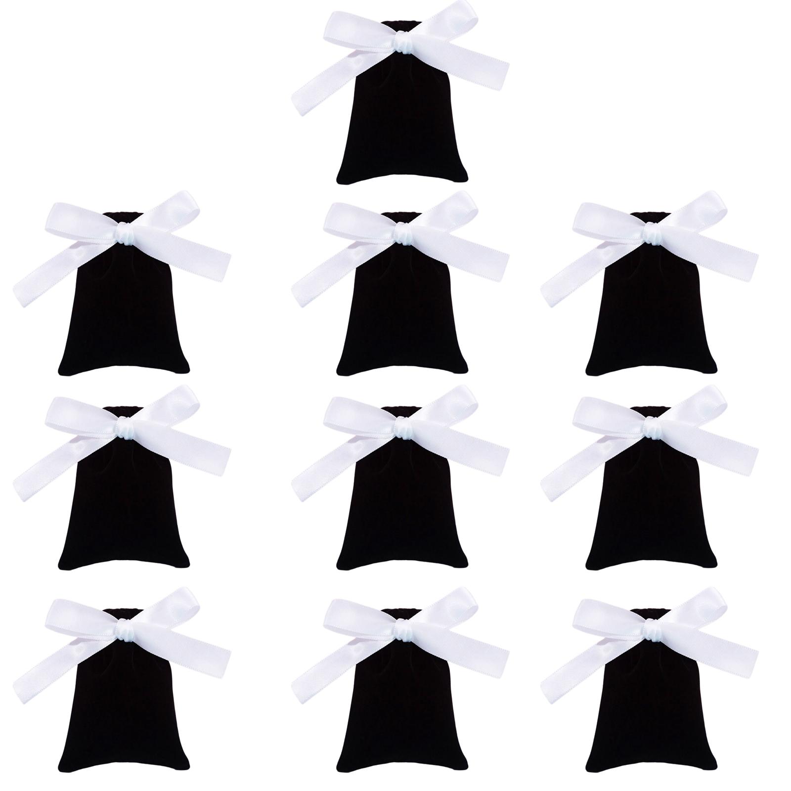 

10 шт. бархатная сумка на шнурке с застежкой-бабочкой для хранения ювелирных изделий и косметики стильные подарочные упаковочные сумки