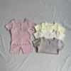 Summer Infant & Toddler Candy Color Ruffle Edge Short Sleeve Shorts Set