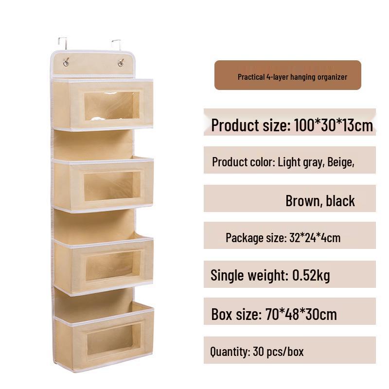 Нетканевый подвесной органайзер для хранения за дверью с сетчатыми карманами для использования в общежитии и дома 1480₽