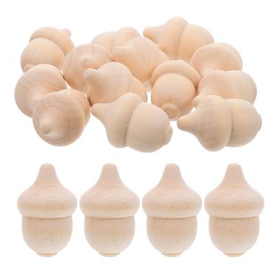 30 Pezzi Ghiande di Legno Non Finito Mini Fai da Te Artigianato di Legno di Ghianda Per Delicati Giocattoli in Legno Giocattoli di Legno Accessori Decorativi in Legno Fai da Te