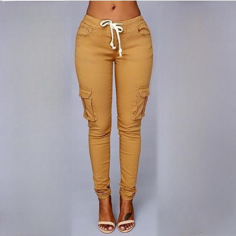 

Женские модные повседневные однотонные брюки и капри с принтом XXXXL темные хаки