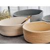 Hand Woven Basket Laundry Basket Storage Office Sundries Handmade Knitting Cotton Hamper