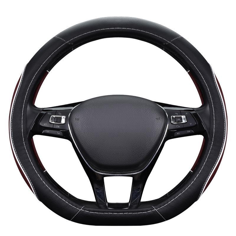 Summer Electric Car Handle Cover: Non-Slip Leather Steering Wheel Cover for Van
