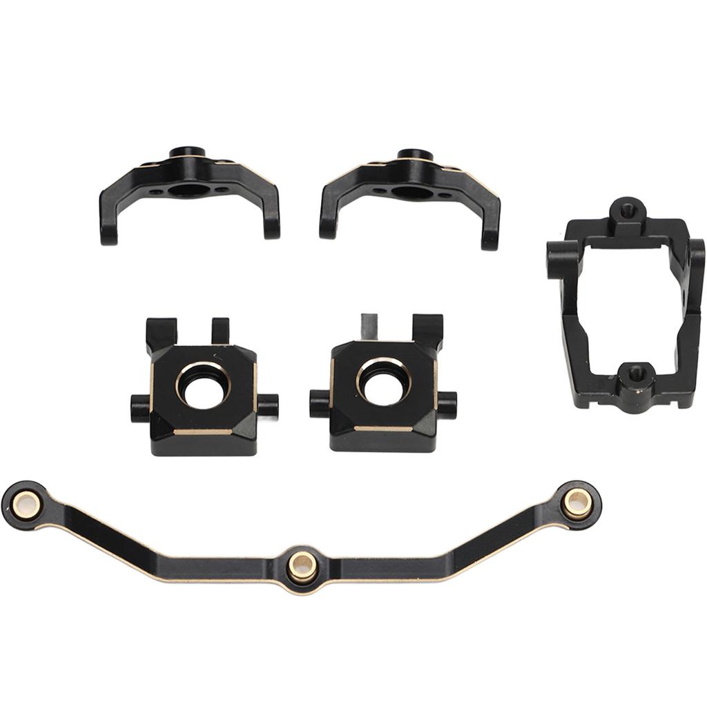 RC Steering Cup Kit Black Gold Brass Durable RC Steering Knuckle for Traxxas 118 TRX4M