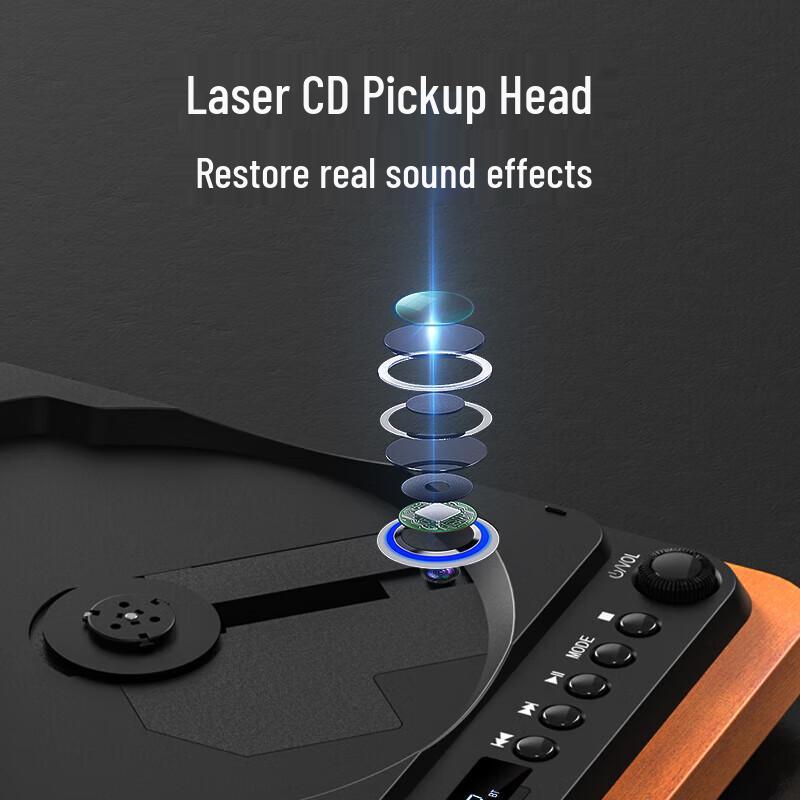 Aigo A2 Portable Hi-Fi CD Player with Bluetooth Speaker