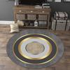 European Style Luxury Round Carpet Home Decoration Living Room Non-slip Large Rugs Bedroom Cloakroom Short Velvet Floor Mats