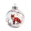 Wildlife Wonders Faux Crystal Ball Ornaments 3D Animal Decor with Fox Squirrel Deer Shatterproof Plastic Christmas Tree Decoration